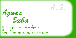 agnes suba business card